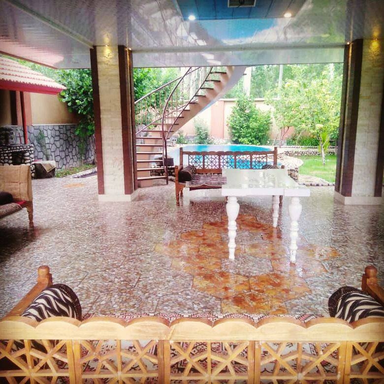 اجاره ویلا دوخوابه با استخر روباز وشمندجان باغبهادران-طبقه ی اول