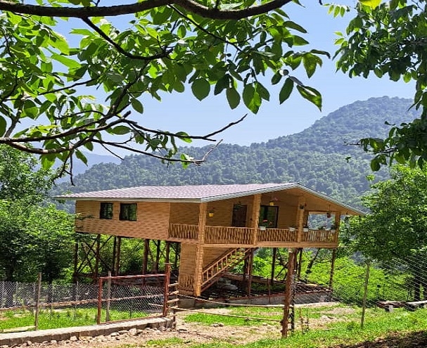 اجاره کلبه چوبی جنگلی در روستای خروم ماسال