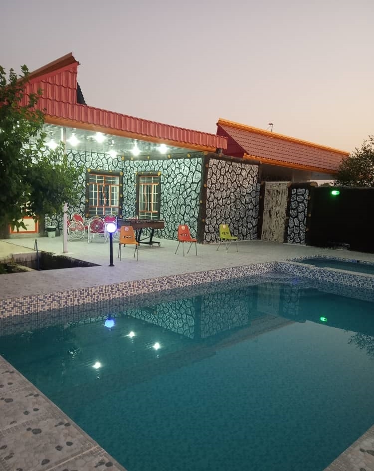 اجاره ویلا با استخر روباز در قعله قاضی دزفول  80 متری تک خواب