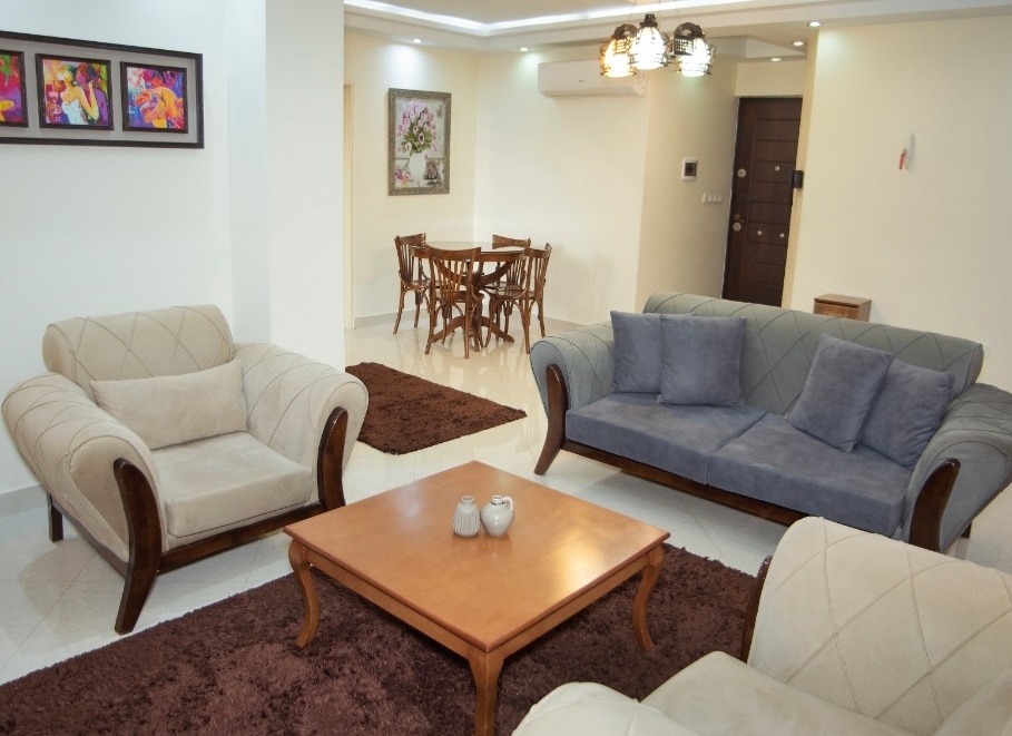 اجاره آپارتمان مبله دوخوابه در پاسداران تهران - طبقه ی سوم