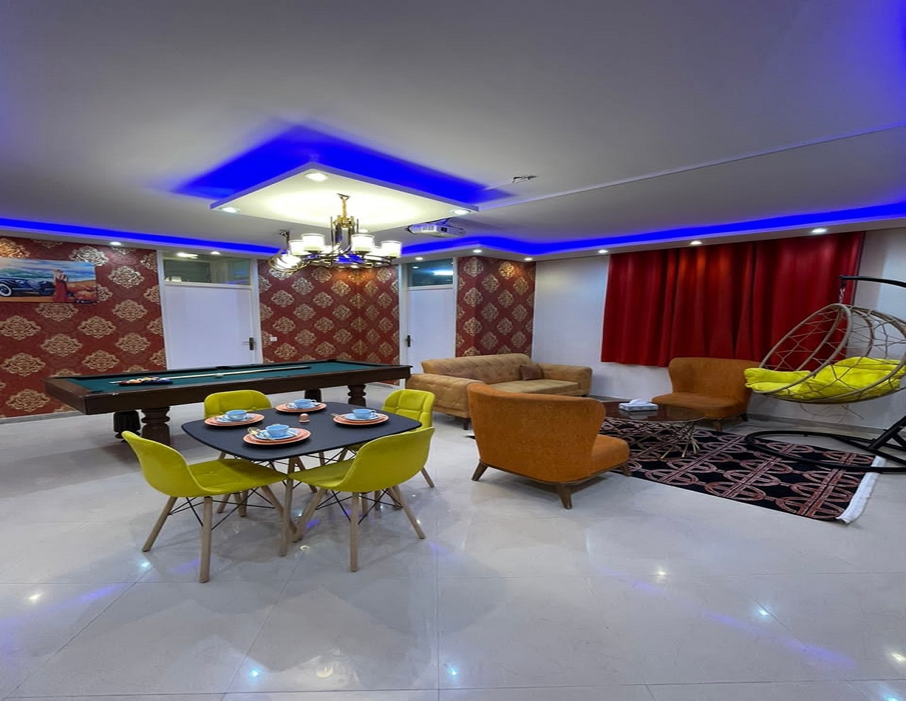 اجاره آپارتمان مبله در اقدسیه طبقه دوم - شمال تهران