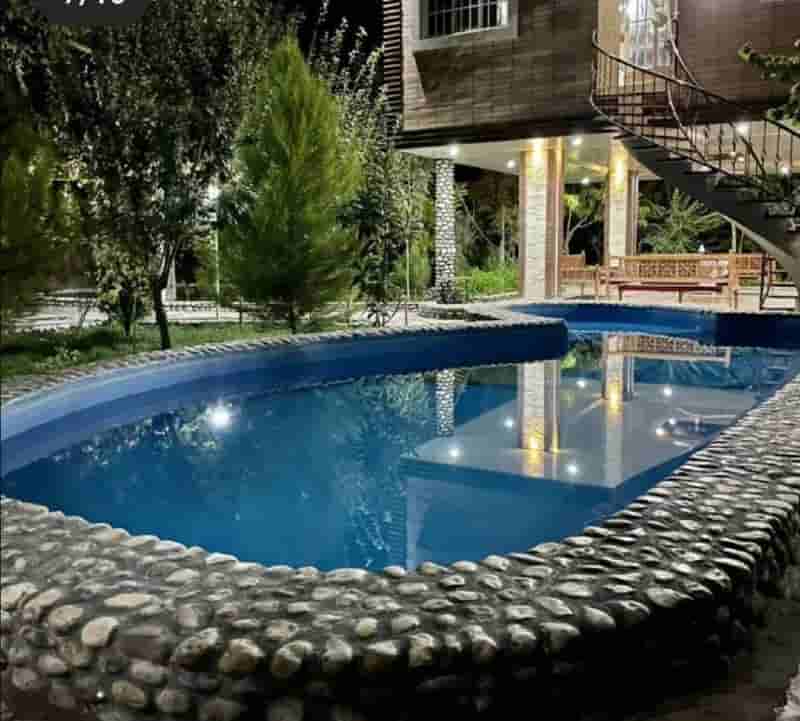 اجاره ویلا دوخوابه با استخر روباز وشمندجان باغبهادران-طبقه ی اول