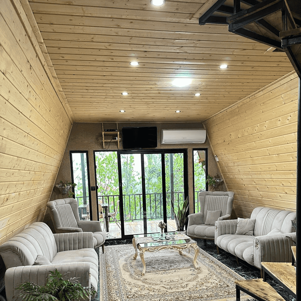 کلبه سوئیسی جنگلی دوبلکس جکوزی دار در اربه کله رامسر