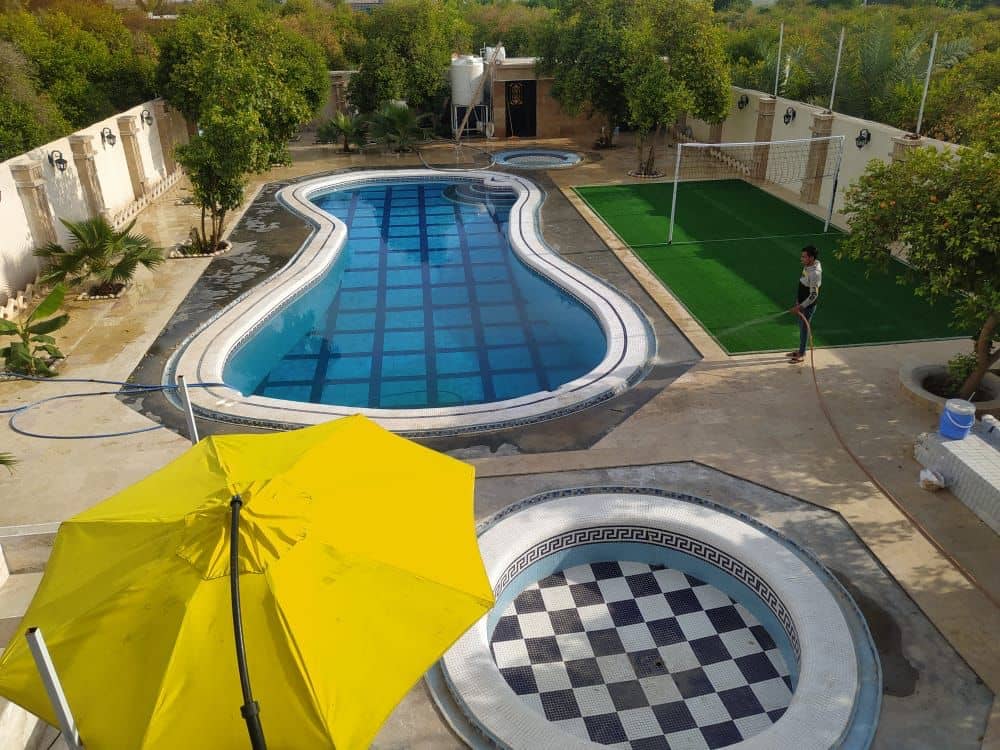 اجاره ویلا با استخر روباز آبگرم در شمس آباد دزفول - المپیک