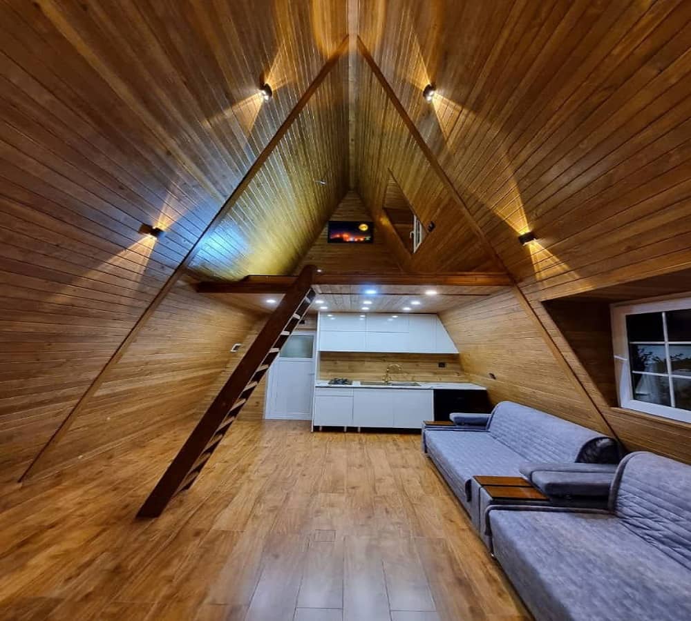 اجاره کلبه چوبی سوئیسی در روستای دیکین - قزوین