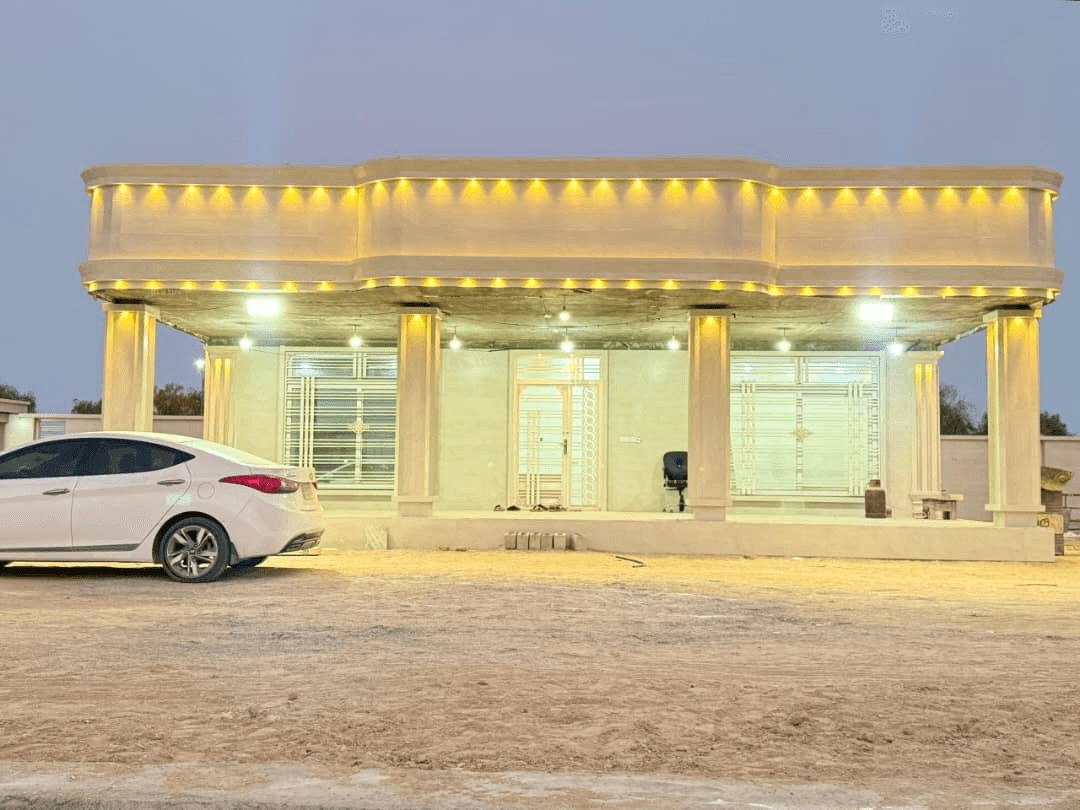 منزل ویلایی در روستای رمکان قشم  نما و حیاط 