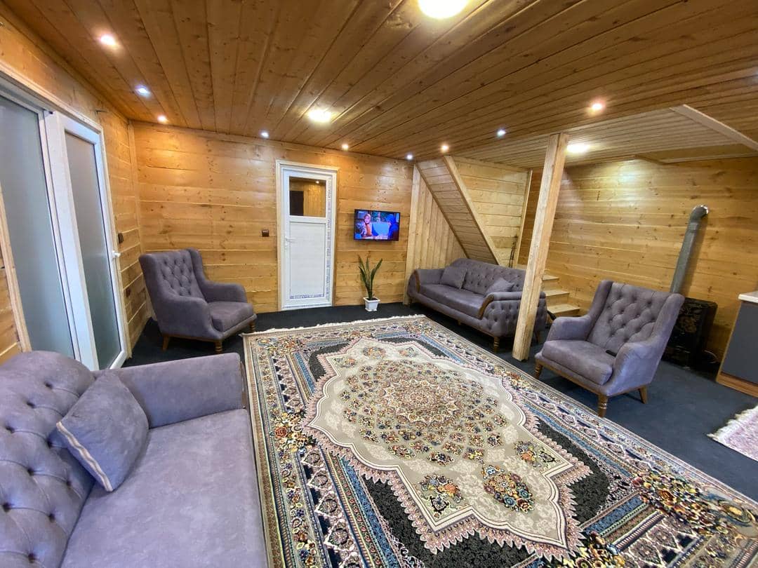 اجاره کلبه چوبی جکوزی دار دوبلکس در اسب ریسه ماسال