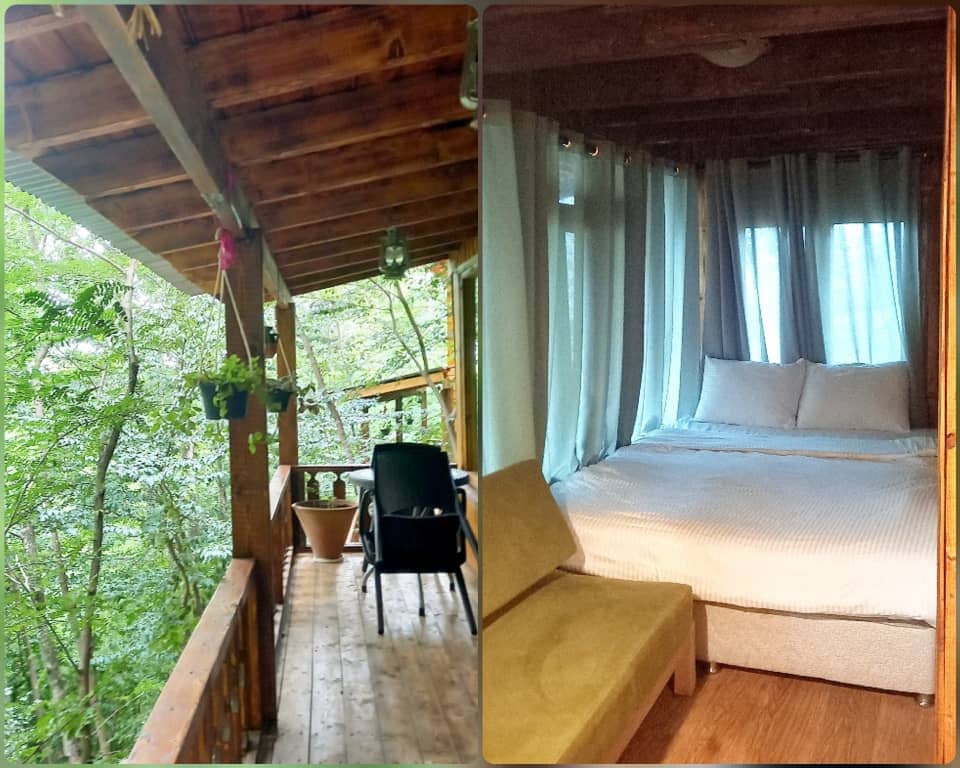 اجاره کلبه چوبی در کوبیجار لاهیجان - کلبه دوبلکس