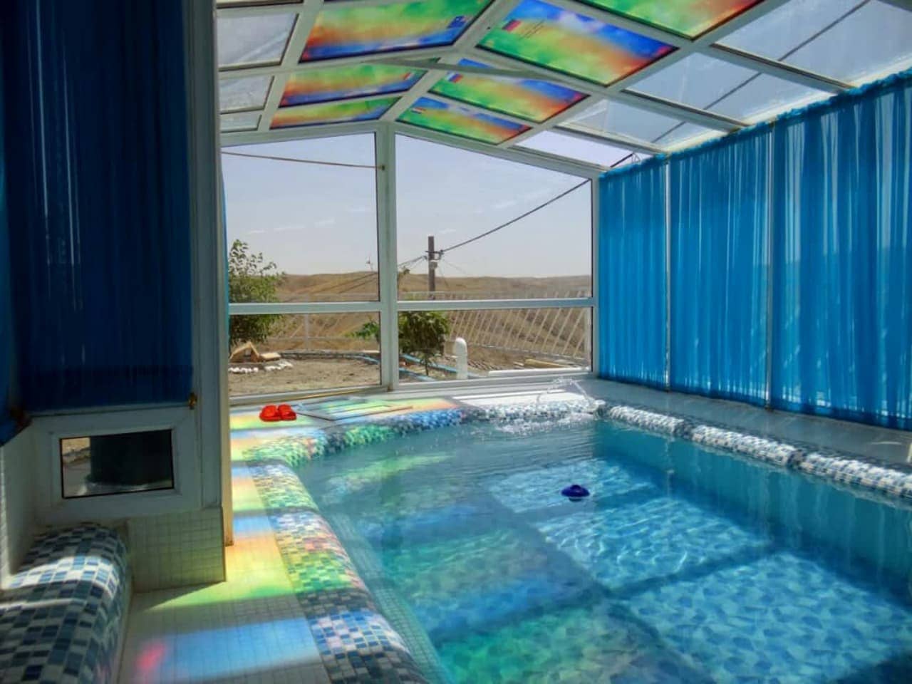 اجاره ویلا استخر سرپوشیده آبگرم در مایان سفلی طرقبه