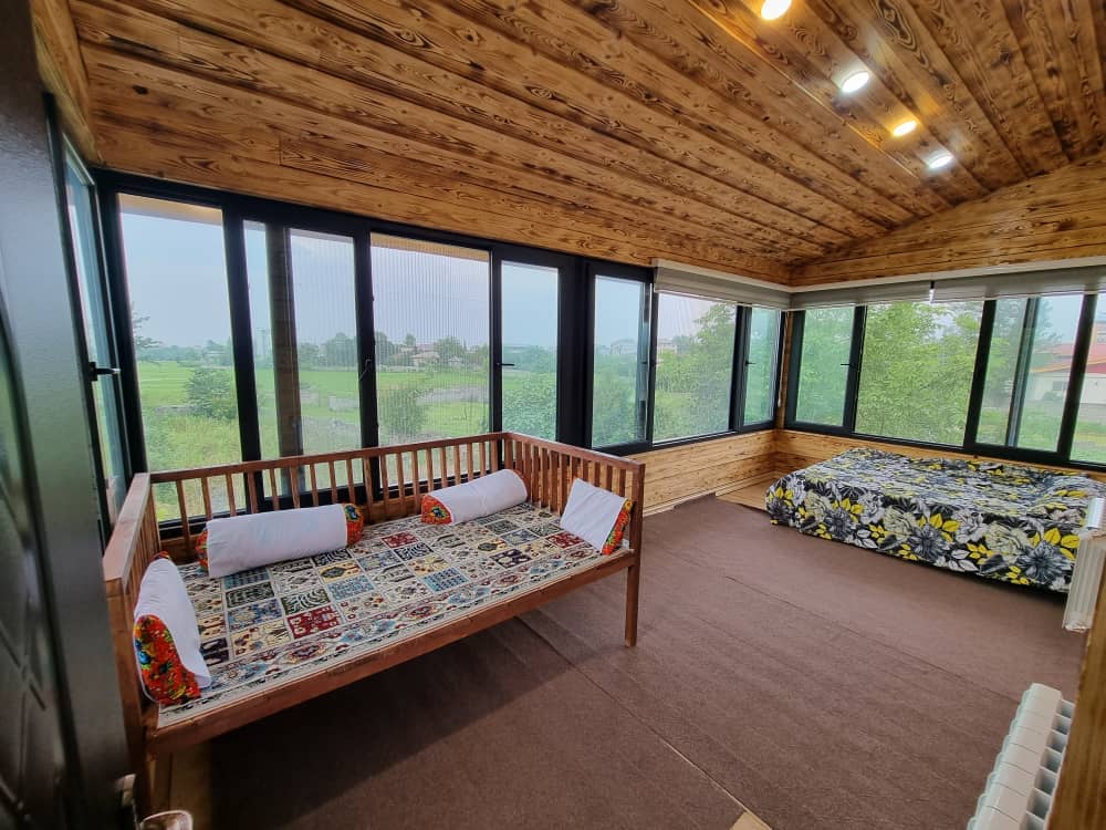 اجاره کلبه سوئیسی در ماسال با چشم انداز شالیزار