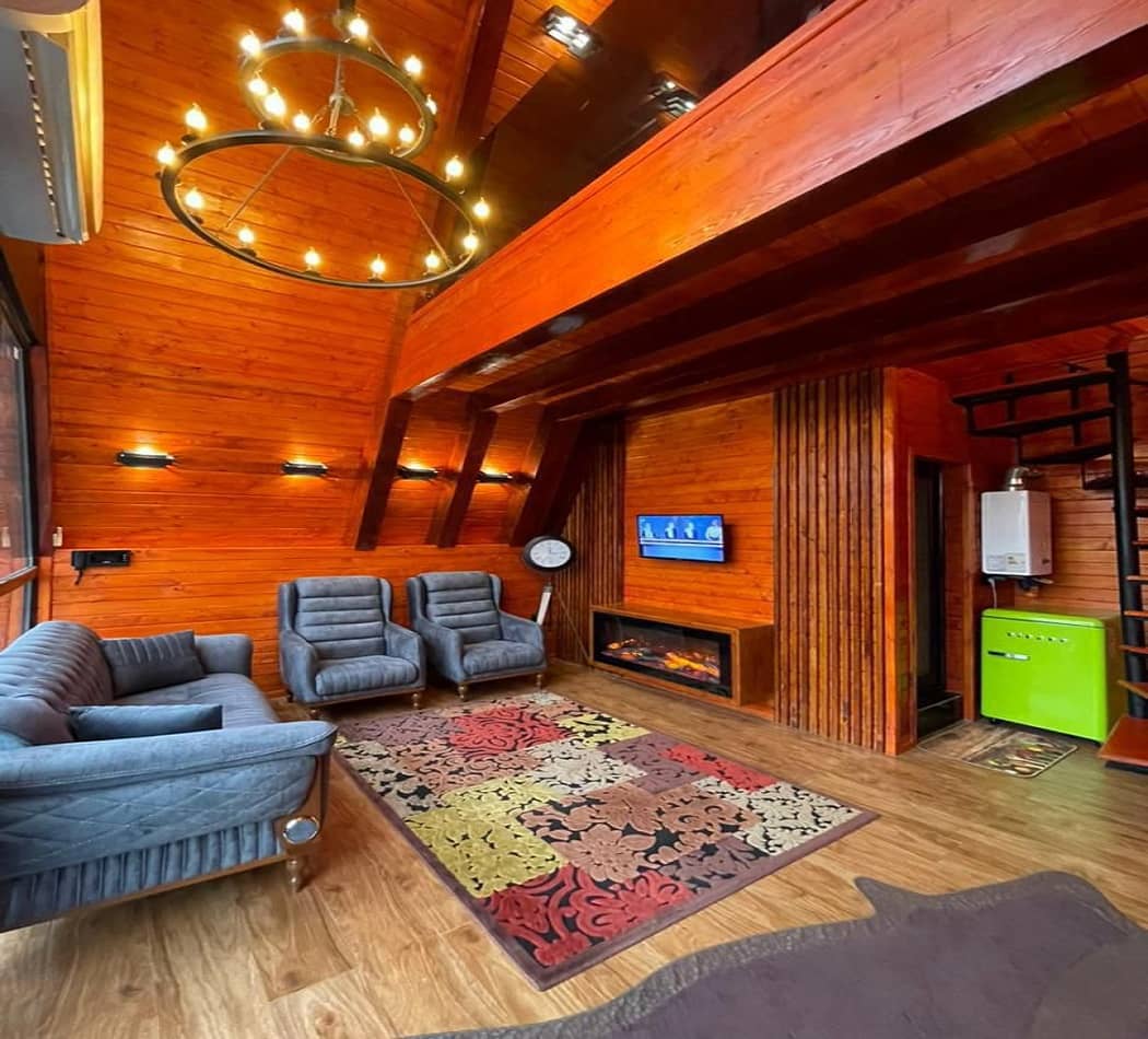 اجاره کلبه سوئیسی جکوزی دار در روستای شیردارکلا - شیرگاه