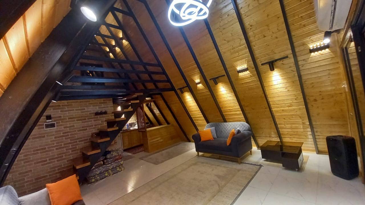 کلبه سوئیسی جکوزی دار در روستای رئیس‌کلا - لفور نما