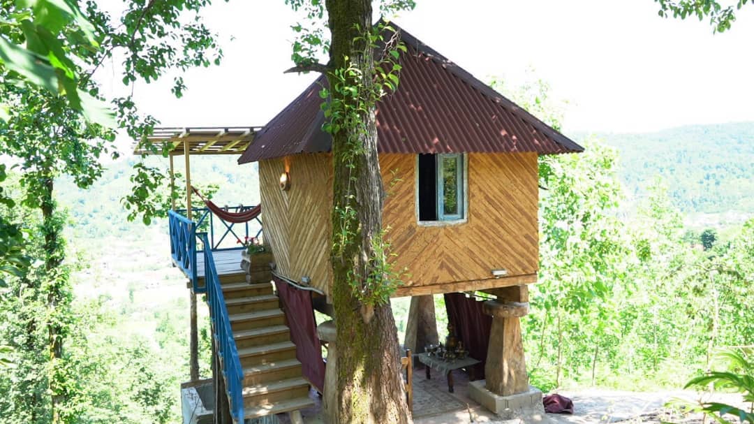 اجاره کلبه جنگلی در گرماپشته مازندران - کلبه کندوج