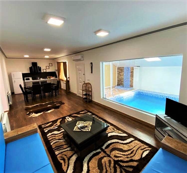 اجاره ویلا دوخوابه با استخرسرپوشیده در بندرانزلی-80 متری