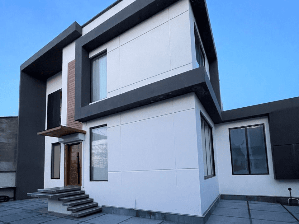 ویلا استخر سرپوشیده آبگرم در ایزدشهر  نما ویلا 