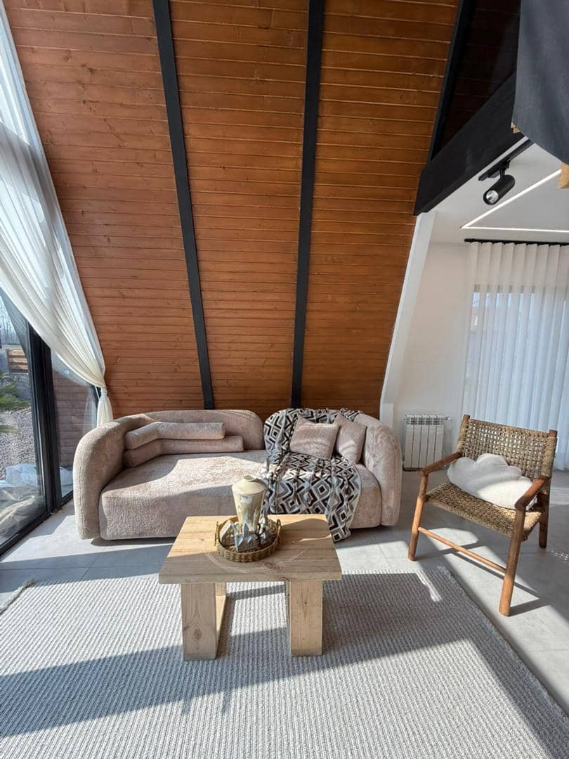 کلبه سوئیسی جنگلی در روستای اشمنان طالم خمام - نوژ کابین نما کلبه 