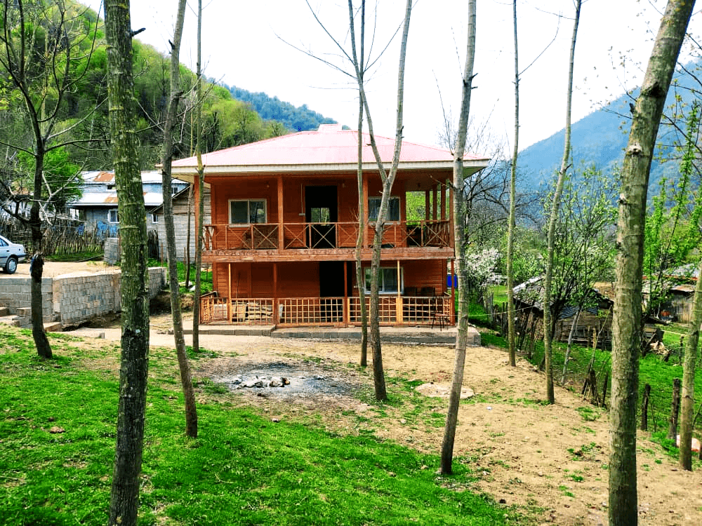 اجاره کلبه چوبی جنگلی جکوزی دار در نسا ماسال