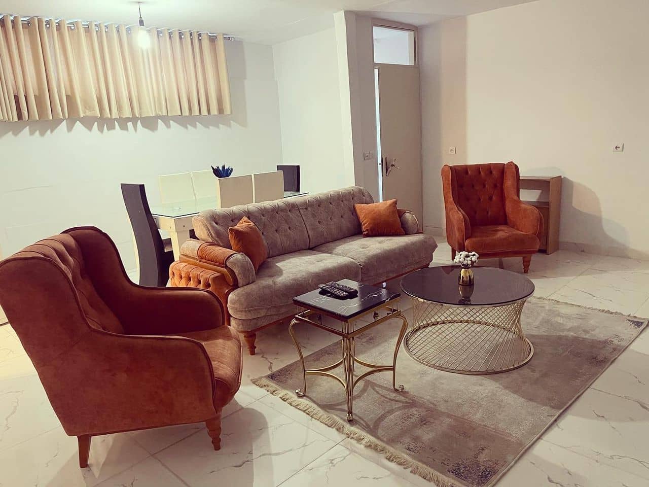 اجاره آپارتمان مبله یک خوابه در صادقیه - غرب تهران واحد 1 سالن