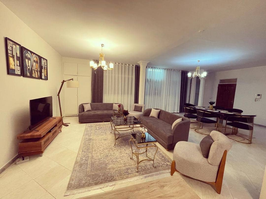 اجاره آپارتمان مبله دوخوابه در صادقیه - غرب تهران واحد 4 سالن