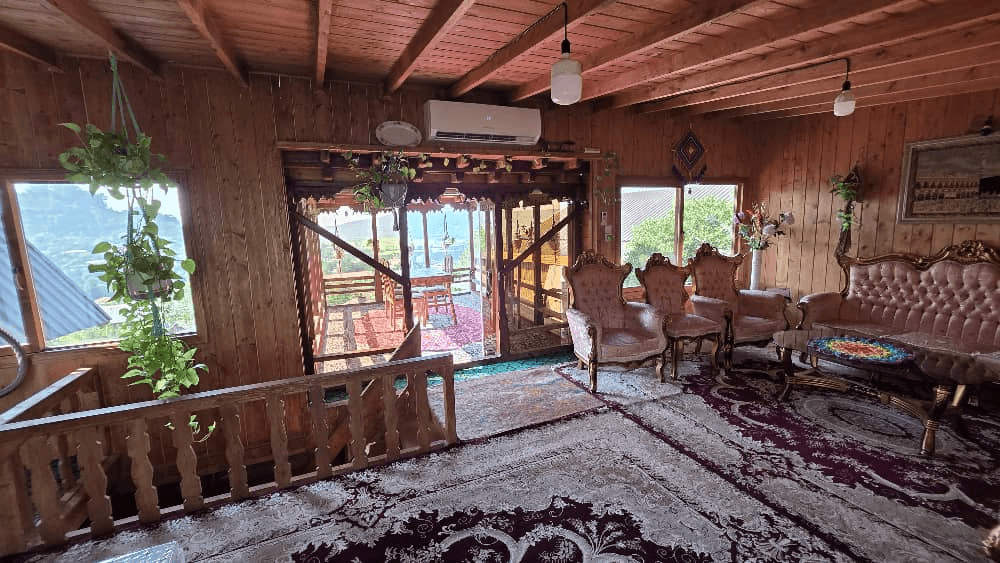 کلبه چوبی دوبلکس دو خوابه جکوزی دار الماس شمال