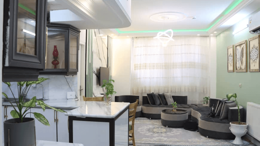 اجاره آپارتمان مبله نزدیک حرم در قم سالن