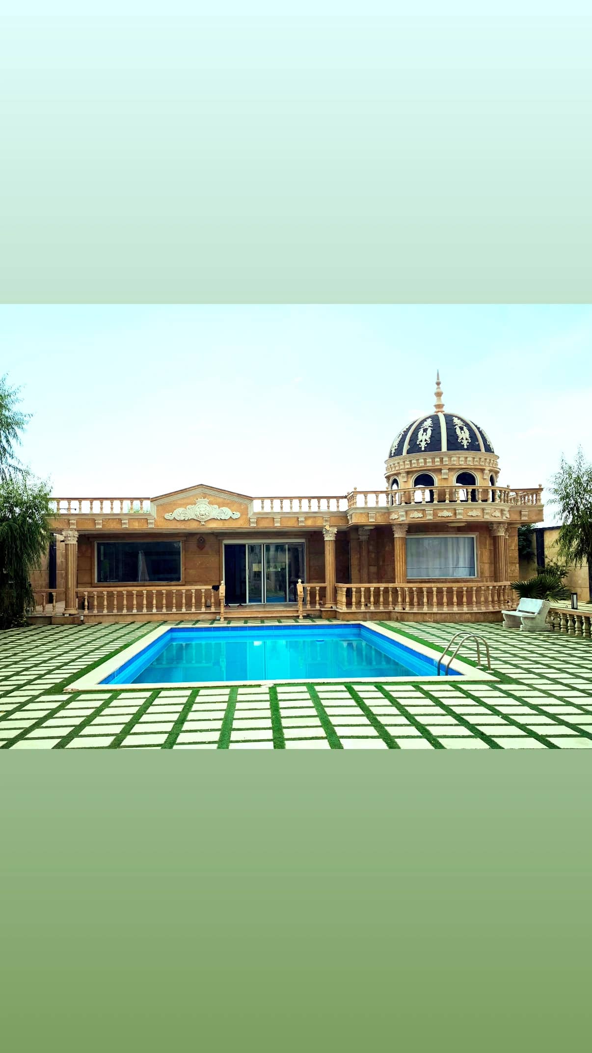 ویلا استخر دار آب گرم در روستای برکان اصفهان نما 