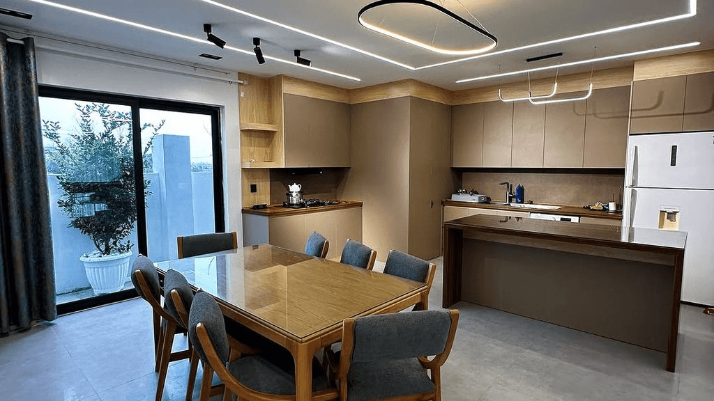 ویلا تریبلکس با استخر روباز آب گرم در روستا آلکله نشتارود نما ویلا