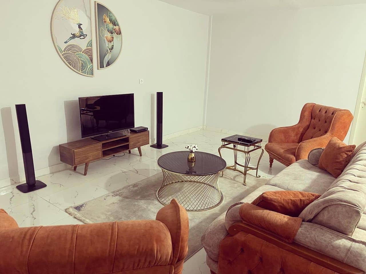 اجاره آپارتمان مبله یک خوابه در صادقیه - غرب تهران واحد 1 سالن