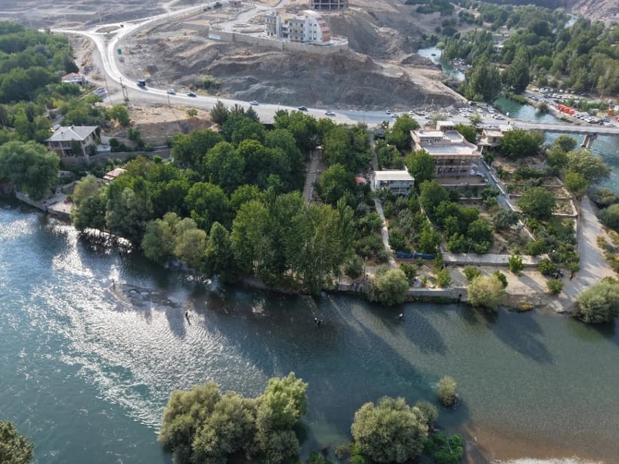 نمای هوایی از موقعیت ویلا درمنطقه 