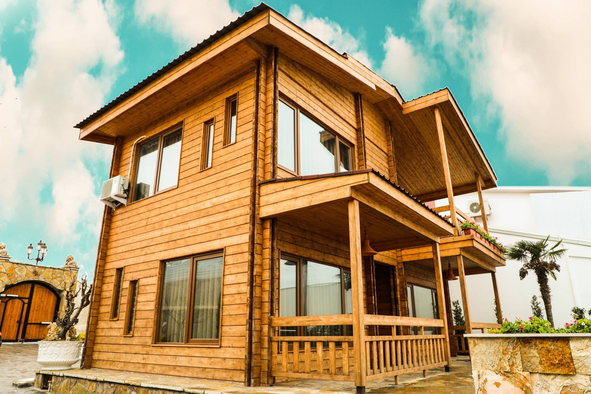 اجاره ویلا چوبی استخردار با ویو دریا - هریس