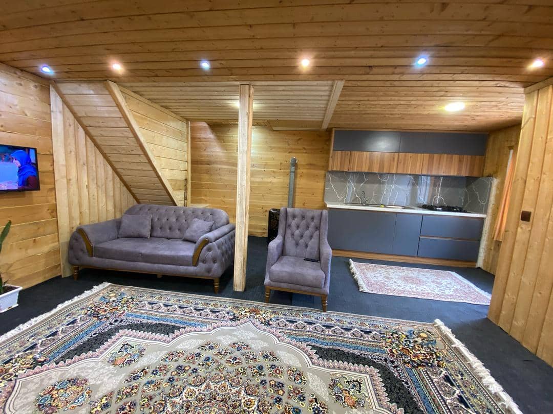 اجاره کلبه چوبی جکوزی دار دوبلکس در اسب ریسه ماسال