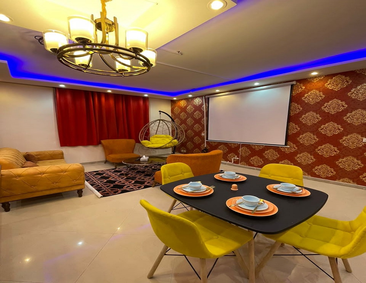 اجاره آپارتمان مبله در اقدسیه طبقه دوم - شمال تهران