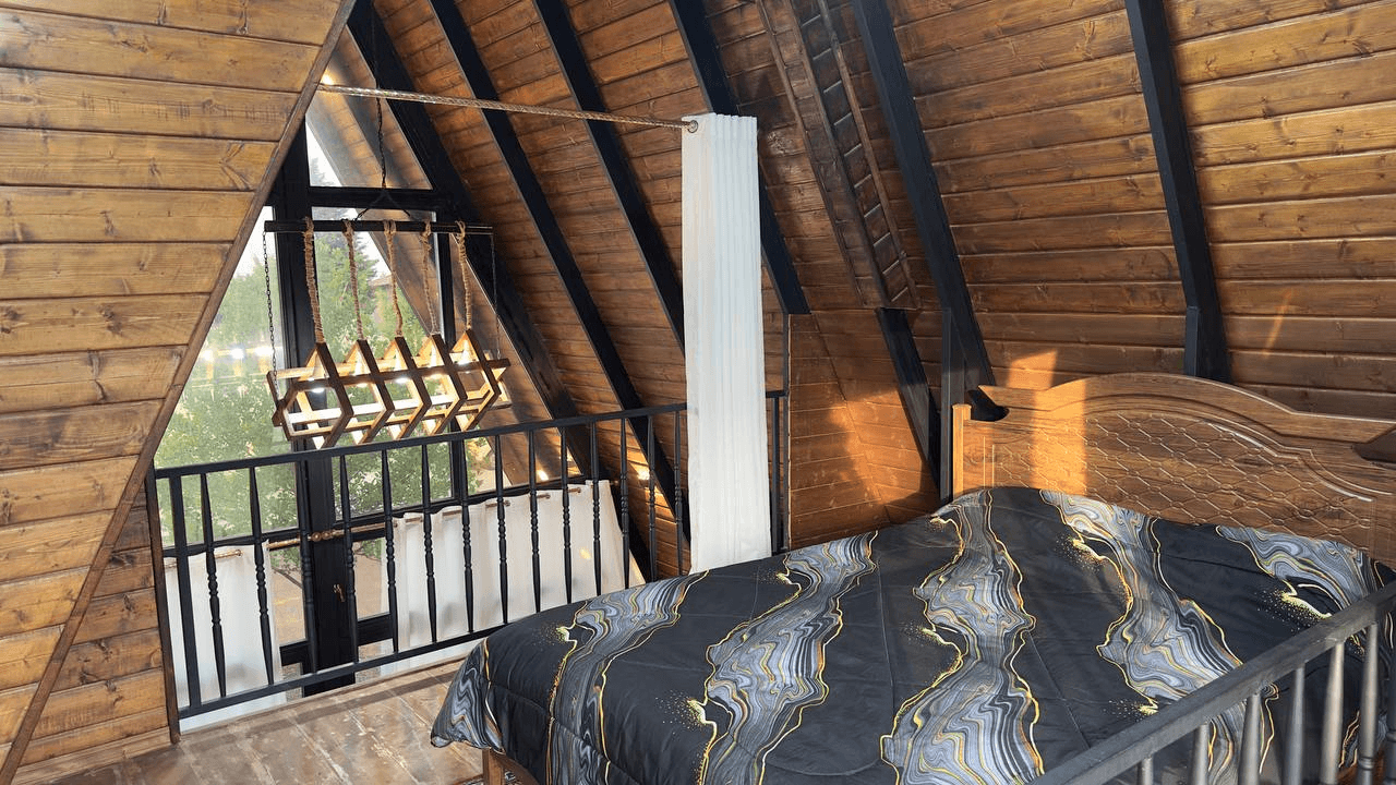 کلبه سوئیسی جنگلی در روستای دوله ملال ماسال - دو خواب نما