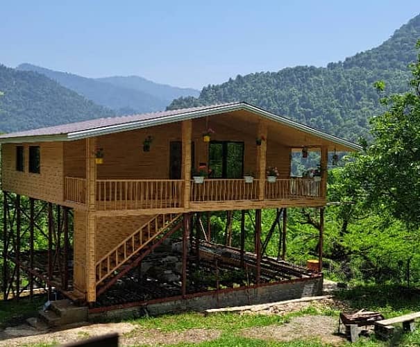 اجاره کلبه چوبی جنگلی در روستای خروم ماسال