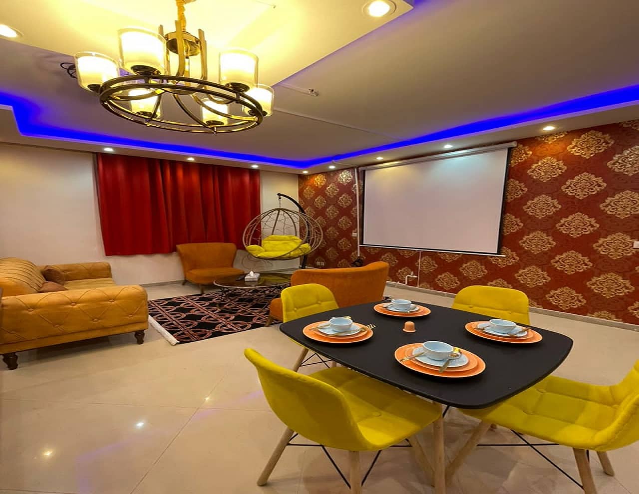 اجاره آپارتمان مبله در اقدسیه طبقه دوم - شمال تهران