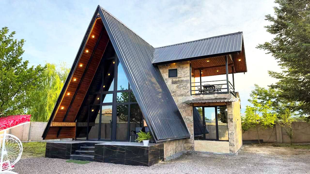 کلبه سوئیسی جنگلی در روستای دوله ملال ماسال