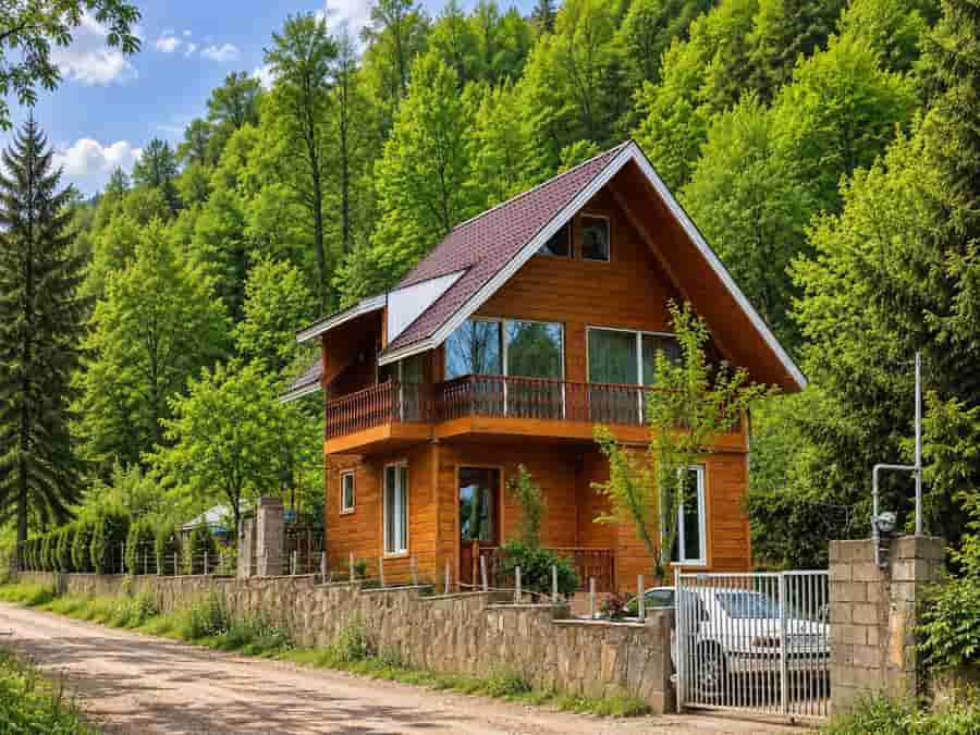 عکس کلبه چوبی دوبلکس در شالما ماسال
