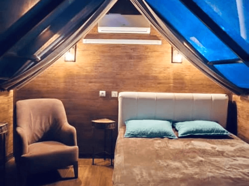 اجاره کلبه شیشه ای در روستا سوخته کوه لاهیجان - لاو سون نما کلبه شیشه ای