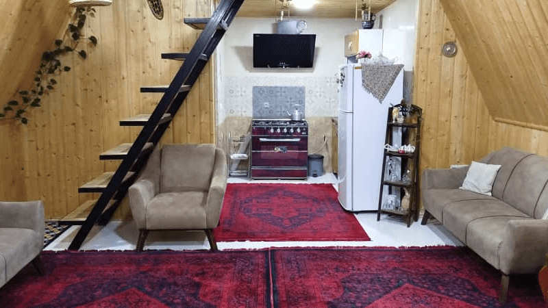 کلبه سوئیسی دوبلکس جنگلی در روستای مهدیخانمحله - ماسال نما