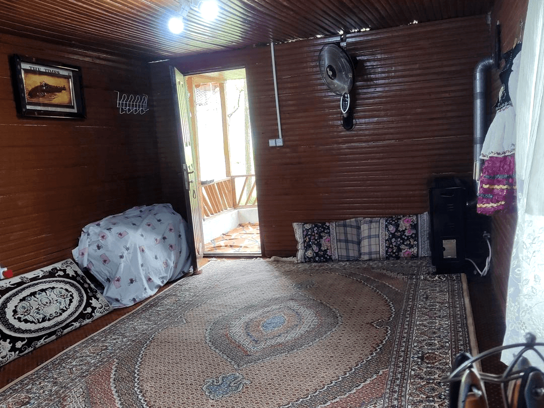 اجاره کلبه چوبی جنگلی در روستا دران شاندرمن - ماسال نما کلبه چوبی