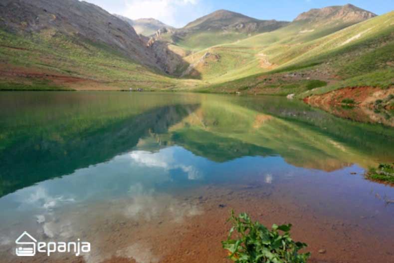 عکس از دریاچه روستای لزور