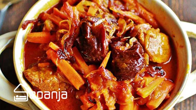 ۴ غذای محلی خوشمزه گیلان + دستور پخت کامل | سپنجا 2 خورش آلو مسما از غذاهای محلی گیلان
