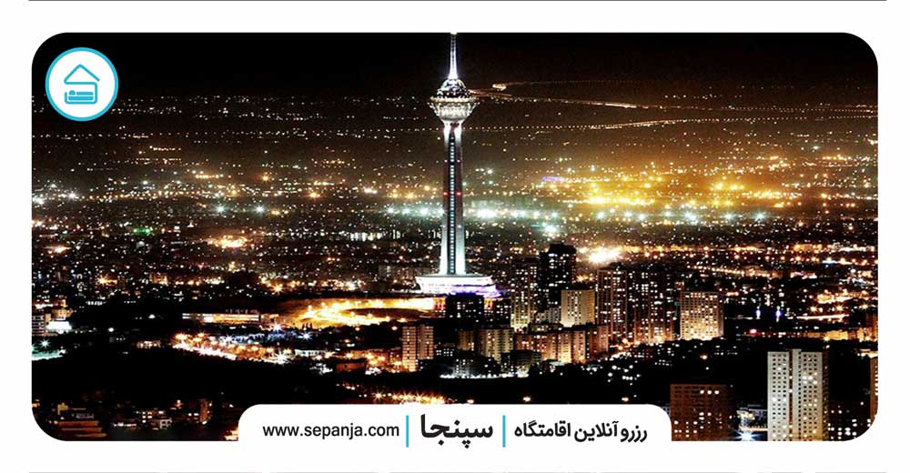 نمایی از شهر تهران در شب