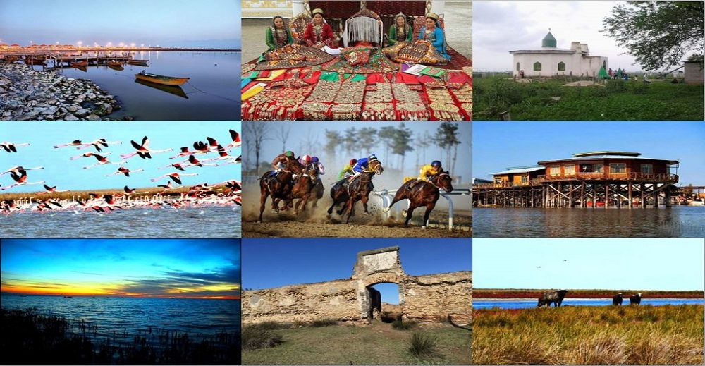 نمایی کلی از جاذبه های بندر ترکمن