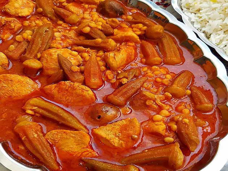آشنایی با بهترین غذاهای خوشمزه ایرانی 3 خورش بامیه