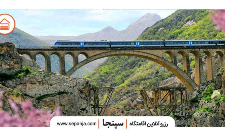 قطار مسافربری در مسیر جنگلی رامسر